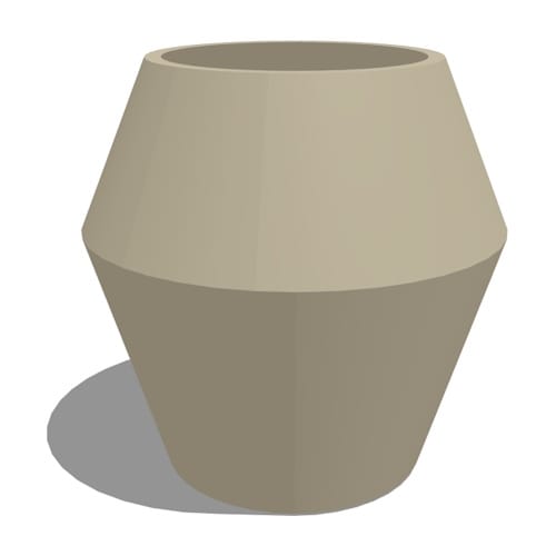 Volta Fiberstone Low Round Planter