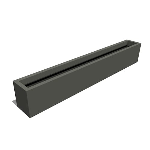 Modern Rectangle Hanging Planter - 96 L x 12 W x 12 H