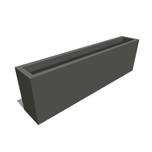 Modern Rectangle Hanging Planter - 72 L x 12 W x 18 H