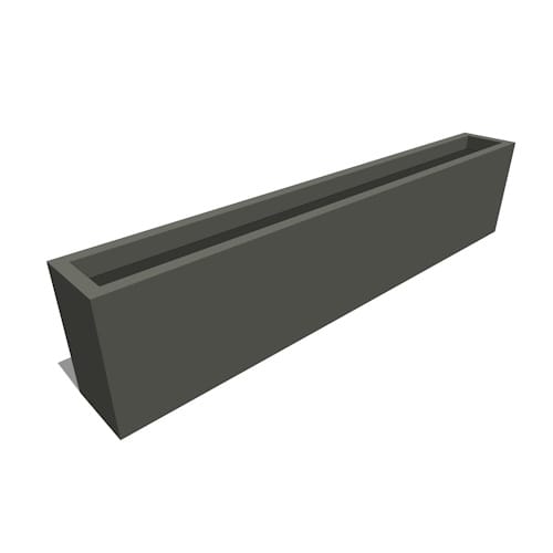 Modern Rectangle Hanging Planter - 96 L x 12 W x 18 H
