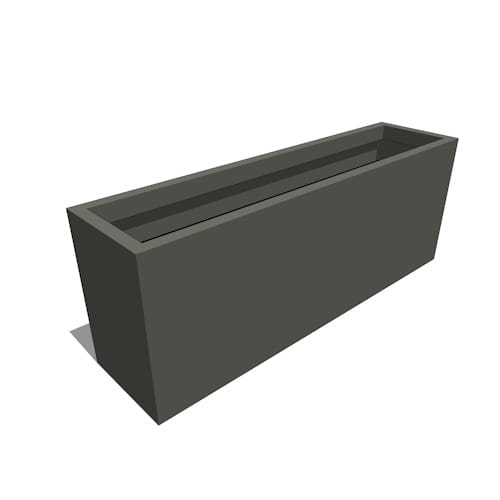 preview of Modern Rectangle Hanging Planter - 72 L x 18 W x 24 H