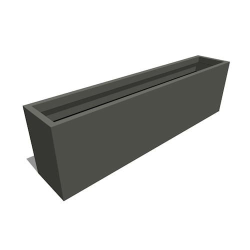 Modern Rectangle Hanging Planter - 96 L x 18 W x 24 H