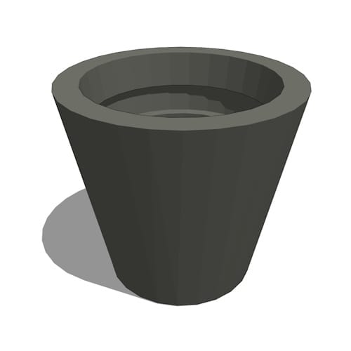 Manhattan Fiberglass Tapered Round Planter