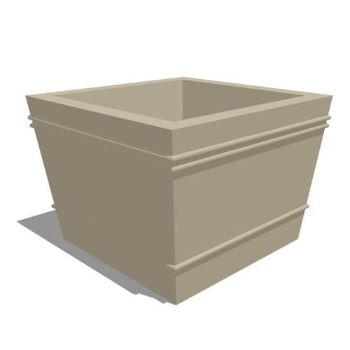 Custis Square and Rectangle Fiberstone Planter