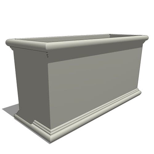 Sienna Rectangular Fiberglass Planter