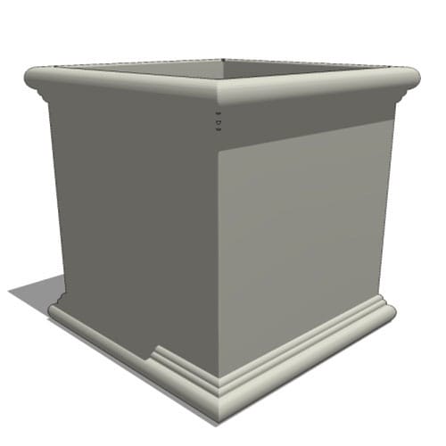 Sienna Square Fiberglass Planter