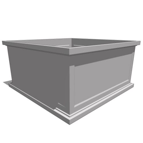 Keswick Fiberglass Square & Rectangular Planter – Single Panel
