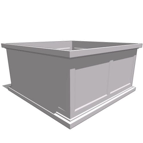 Keswick Fiberglass Square & Rectangular Planter – Double Panel