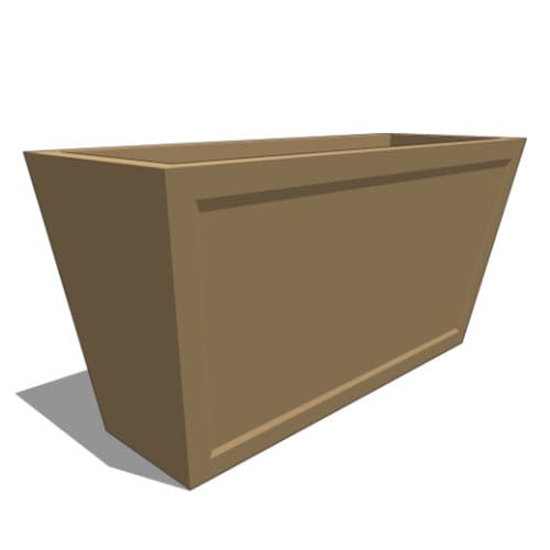 Ashville Fiberglass Tapered Rectangular Planter – Single Panel