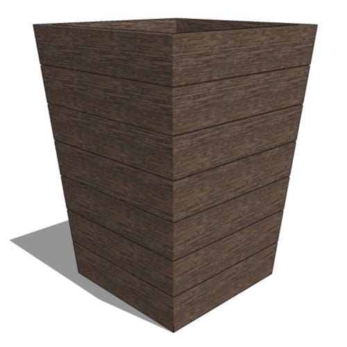 Madera Fiberglass Tapered Square Planter