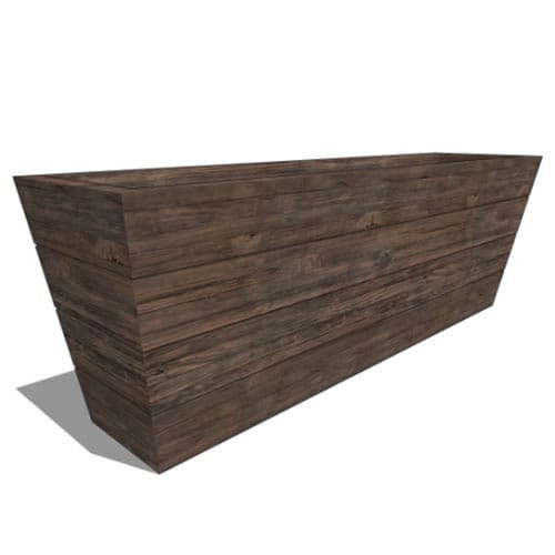 Madera Fiberglass Tapered Rectangular Planter