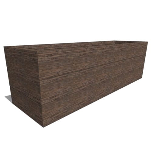 Madera Fiberglass Rectangular Planter