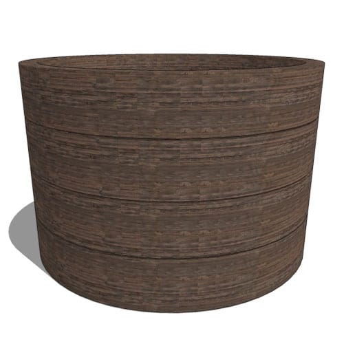 Madera Fiberglass Round Planter