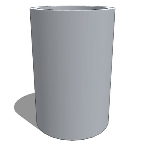 Modern Fiberglass Round Cylinder Planter