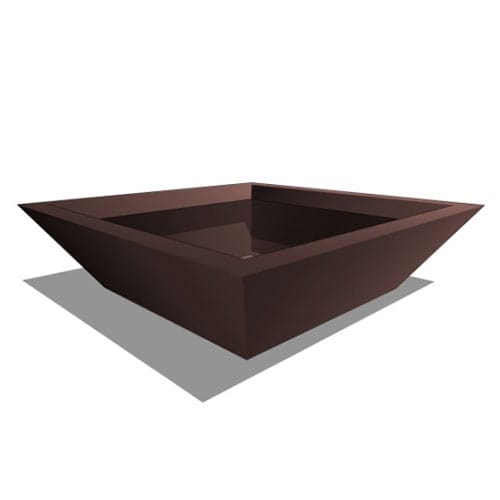 Manhattan Square Low Bowl Fiberglass Planter