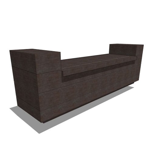 Madera Fiberglass Bench With Storage Option (2 Armrests)