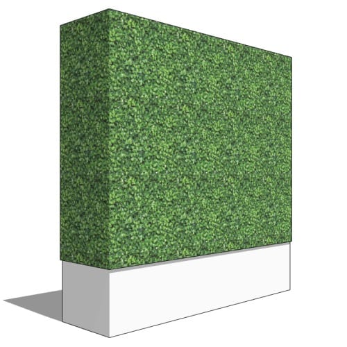 Artificial Boxwood Hedge & Simple Planter