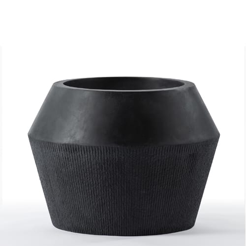 Volta Fiberstone Low Round Planter