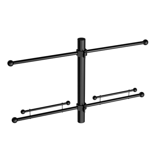 Bottom Tensioning Double Trapeze Banner Bracket Set - Post Mount