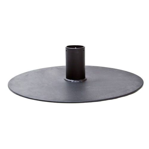 24" Round Base Plate with Flange for 3" Dia Post