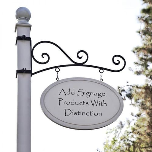 Milano Post Mount Sign Bracket