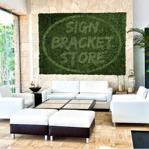 Outdoor UV Rated Living Wall with Custom Logo