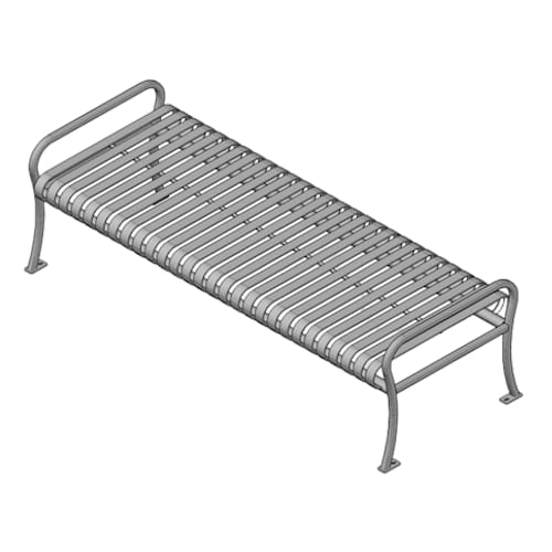 PB-4 - 4' and PB6 - 6' Steel Backless Bench