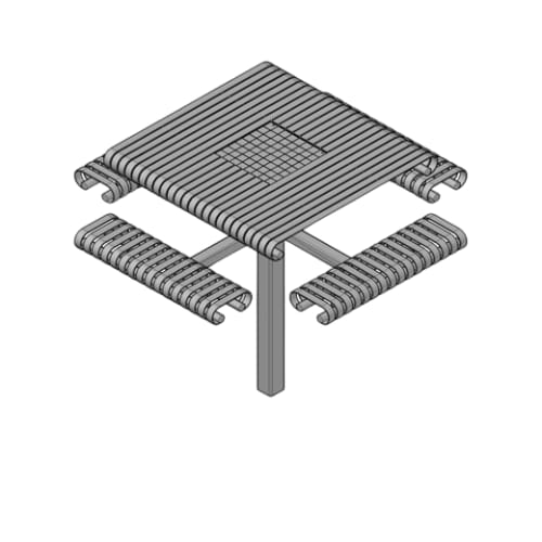 PPS-4PP-CB - Single Pedestal Table with Checker Board