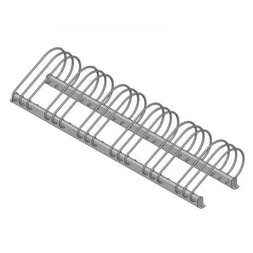 BR12 - 12 Ground Loop Bike Rack - 83" Long