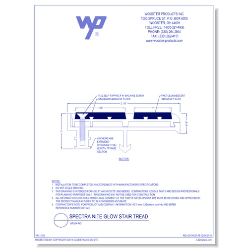 Spectra Nite Glow Stair Tread: WP24A-NG