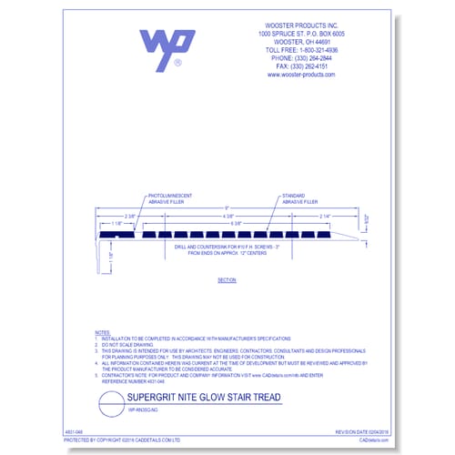 Supergrit Nite Glow Stair Tread: WP-RN3SG-NG