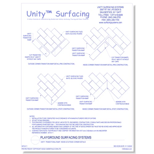 UNITY: Transitional Ramp, Inside & Outside Corner Details
