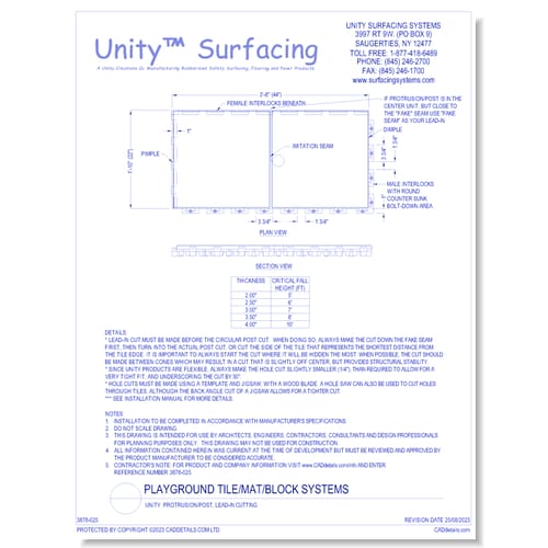 UNITY: Protrusion/Post, Lead-in Cutting