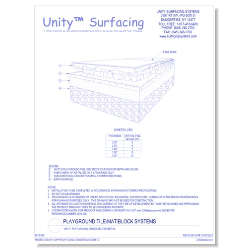 UNITY: Playground Cross Section Detail