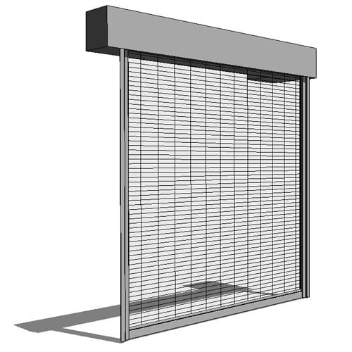 Revit: CrossingGard® Grille Door - Ceiling Hosted