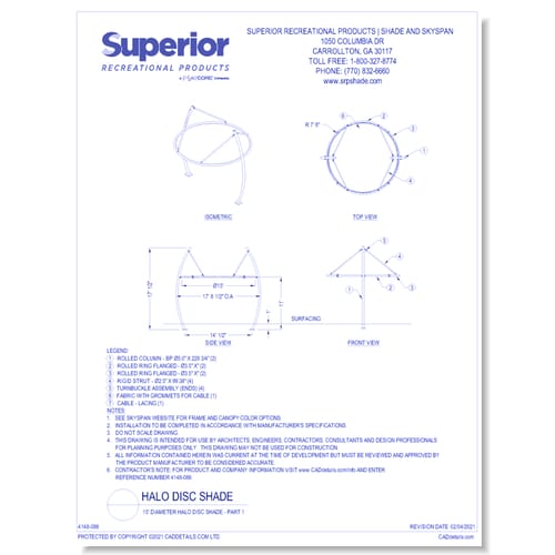 15' Diameter Halo Disc Shade - Part 1