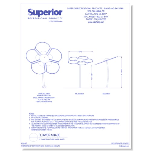 12' Diameter Flower Shade - Part 1