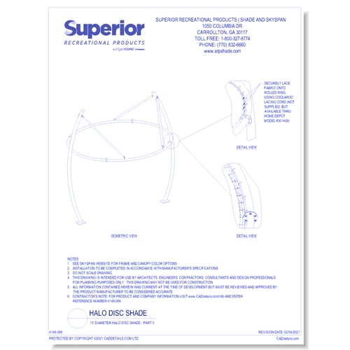 15' Diameter Halo Disc Shade - Part 3
