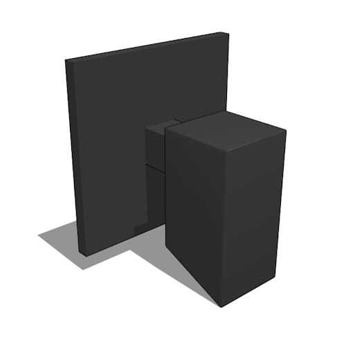 Qube 3" Wall Light - Single LED (STW775140)