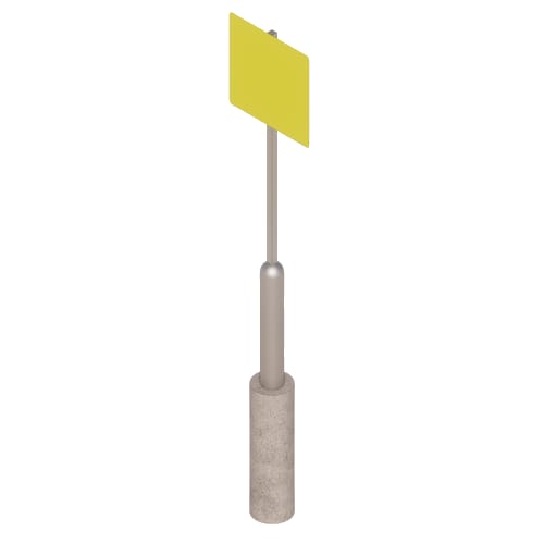 10 MPH Removable Bollard: 5" With Signage (CIR HL 2005 S10)