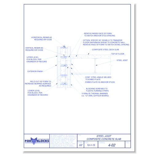 Steel Joist Composite Concrete Slab