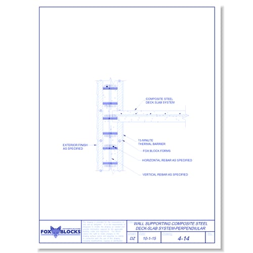 Composite Steel Slab Perpendicular