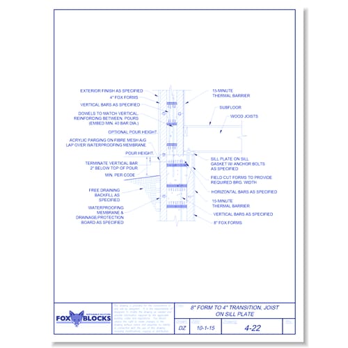 8" to 4" Form Transition with Josit Bearing