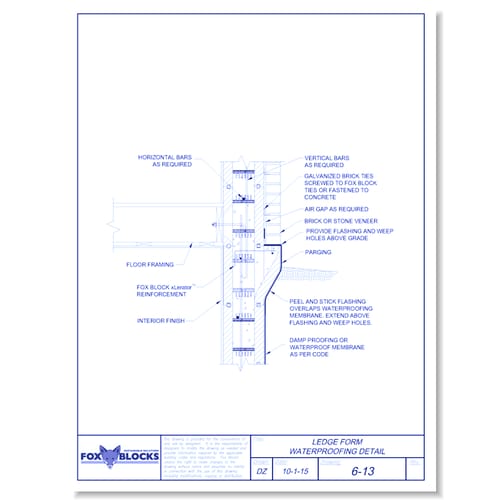 Corbel Form Waterproofing