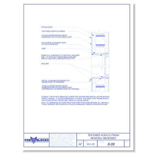 TAFS Head/Sill Recessed