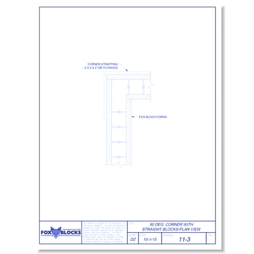 90-Degree Corner with Straight Forms
