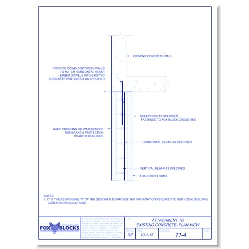 ICF to Existing Concrete Wall