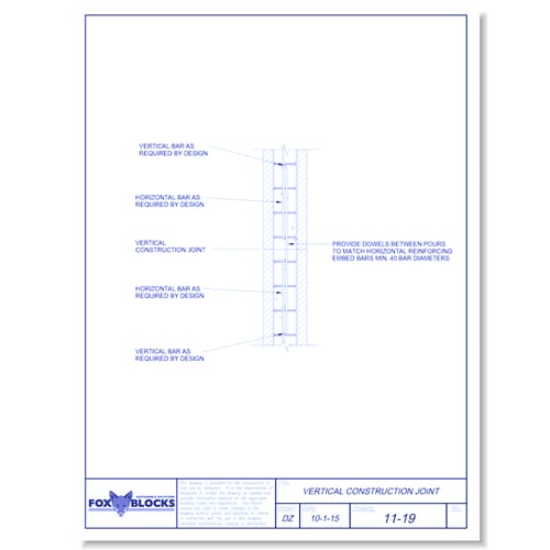 Vertical Construction Joint