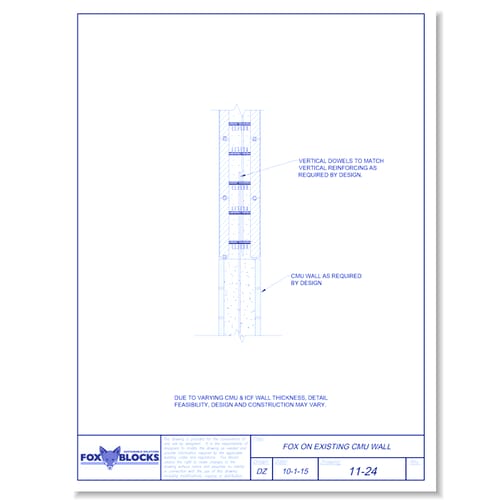 ICF on Existing CMU Wall