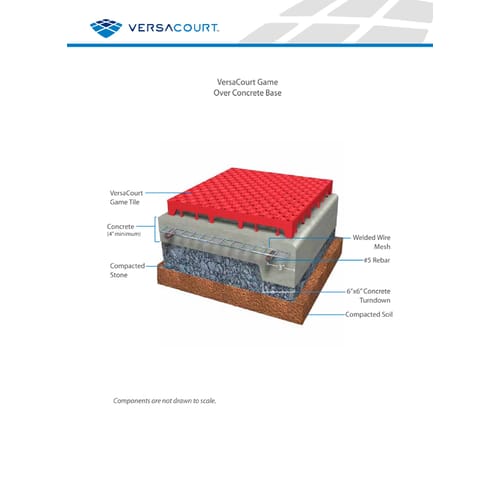 VersaCourt® Game Tile - Installation over Concrete Base
